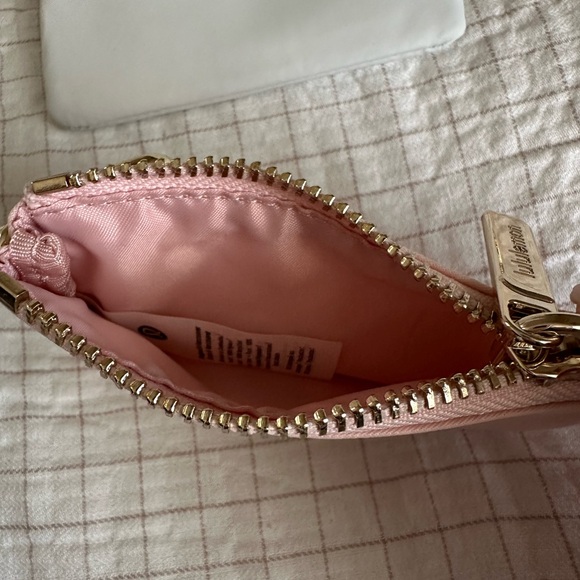 Lululemon Dual Pouch Wristlet in Pink and Silver with Gold Accents - Picture 4 of 5